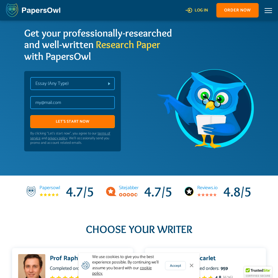 Look at Papersowl.com - expert essay writing service